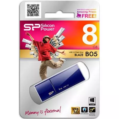 USB флеш накопитель Silicon Power 8GB BLAZE B05 USB 3.0 (SP008GBUF3B05V1D) - 4