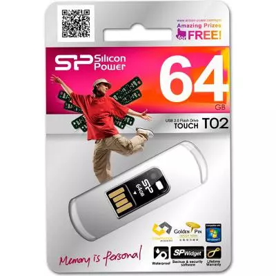 USB флеш накопитель Silicon Power 64GB Touch T02 USB 2.0 (SP064GBUF2T02V1K) - 2