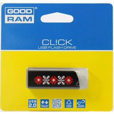 USB флеш накопитель Goodram CL!CK 16 GB UKRAINE, Black (PD16GH2GRCLKR9L) - 1