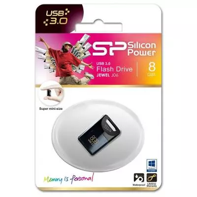 USB флеш накопитель Silicon Power 8GB Jewel J06 USB 3.0 Deep blue (SP008GBUF3J06V1D) - 3