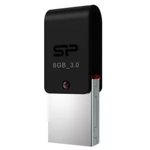USB флеш накопитель Silicon Power 8GB Mobile X31 USB 3.0, OTG, Black (SP008GBUF3X31V1K)