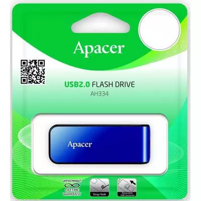 USB флеш накопитель Apacer 8GB AH334 blue USB 2.0 (AP8GAH334U-1) - 5
