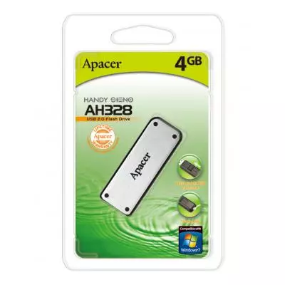USB флеш накопитель Apacer 4GB AH328 silver USB 2.0 (AP4GAH328S-1) - 7 USB флеш накопитель Apacer 4GB AH328 silver USB 2.0 (AP4GAH328S-1) - 7