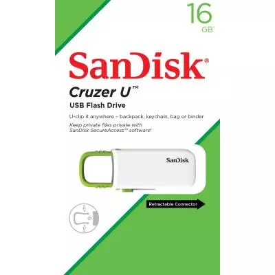 USB флеш накопитель SanDisk 16GB Cruzer U White/Green USB 2.0 (SDCZ59-016G-B35WG) - 3 USB флеш накопитель SanDisk 16GB Cruzer U White/Green USB 2.0 (SDCZ59-016G-B35WG) - 3