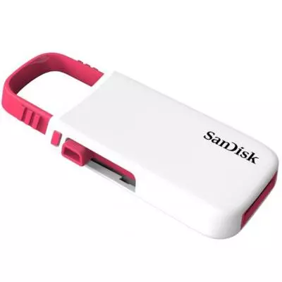 USB флеш накопитель SanDisk 16GB Cruzer U White/Pink USB 2.0 (SDCZ59-016G-B35WP) - 1