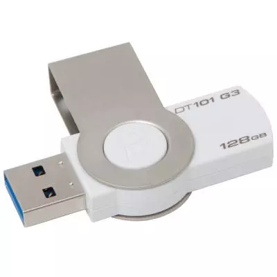 USB флеш накопитель Kingston 128GB DataTraveler 101 G3 White USB 3.0 (DT101G3/128GB) - 4 USB флеш накопитель Kingston 128GB DataTraveler 101 G3 White USB 3.0 (DT101G3/128GB) - 4