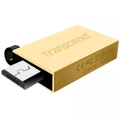 USB флеш накопитель Transcend 64Gb JetFlash 380 Gold USB 2.0 (TS64GJF380G) - 1