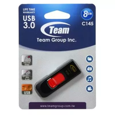 USB флеш накопитель Team 8GB C145 Red USB 3.0 (TC14538GR01) - 4 USB флеш накопитель Team 8GB C145 Red USB 3.0 (TC14538GR01) - 4