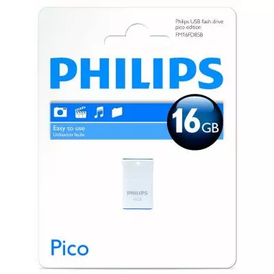 USB флеш накопитель Philips 16GB Pico Blue USB 2.0 (FM16FD85B/97) - 4 USB флеш накопитель Philips 16GB Pico Blue USB 2.0 (FM16FD85B/97) - 4