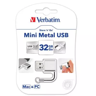 USB флеш накопитель Verbatim 32GB Mini Metal USB 3.0 (49840) - 4 USB флеш накопитель Verbatim 32GB Mini Metal USB 3.0 (49840) - 4