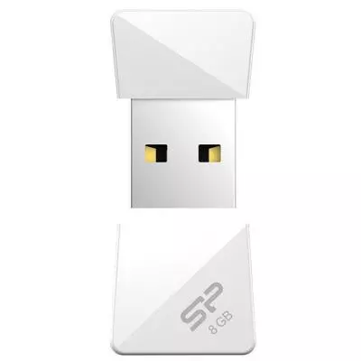 USB флеш накопитель Silicon Power 8Gb Touch T08 White USB 2.0 (SP008GBUF2T08V1W) - 2
