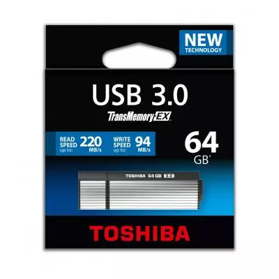 USB флеш накопитель Toshiba 64Gb TransMemory-EX USB 3.0 (THNV64OSU3(BL7) - 1 USB флеш накопитель Toshiba 64Gb TransMemory-EX USB 3.0 (THNV64OSU3(BL7) - 1