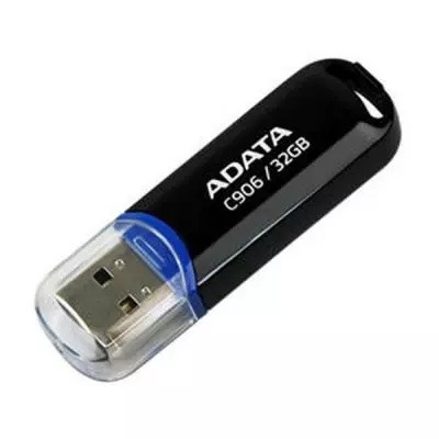 USB флеш накопитель ADATA 32Gb C906 Black USB 2.0 (АС906-32G-RBK) - 1