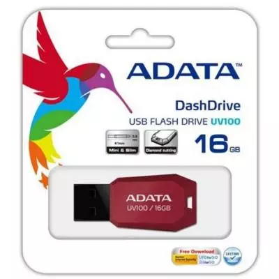 USB флеш накопитель ADATA 16Gb UV100 Red USB 2.0 (AUV100-16G-RRD) - 3