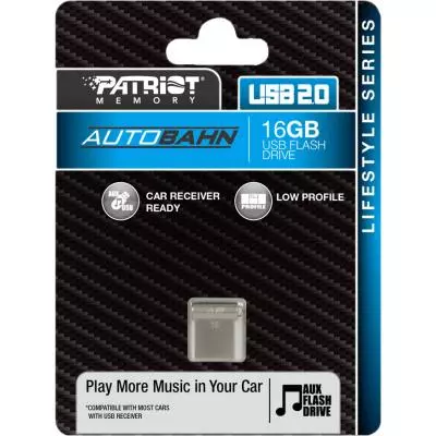 USB флеш накопитель Patriot 16GB AUTOBAHN ultra-compact Silver USB 2.0 (PSF16GLSABUSB) - 2 USB флеш накопитель Patriot 16GB AUTOBAHN ultra-compact Silver USB 2.0 (PSF16GLSABUSB) - 2