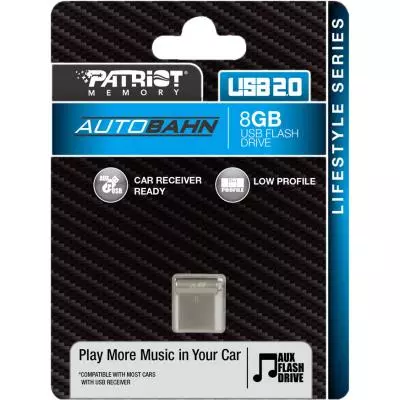 USB флеш накопитель Patriot 8GB AUTOBAHN ultra-compact Silver USB 2.0 (PSF8GLSABUSB) - 2 USB флеш накопитель Patriot 8GB AUTOBAHN ultra-compact Silver USB 2.0 (PSF8GLSABUSB) - 2