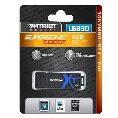 USB флеш накопитель Patriot 8GB SUPERSONIC BOOST XT USB 3.0 (PEF8GSBUSB) - 3 USB флеш накопитель Patriot 8GB SUPERSONIC BOOST XT USB 3.0 (PEF8GSBUSB) - 3