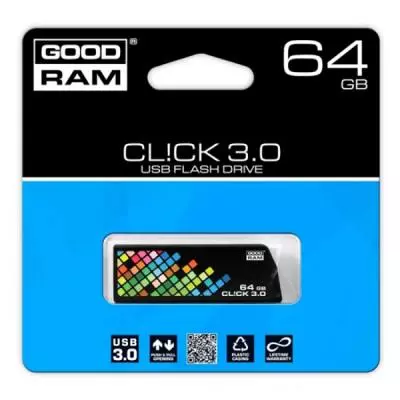 USB флеш накопитель Goodram 64GB CL!CK Black USB 3.0 (PD64GH3GRCLKR9) - 3 USB флеш накопитель Goodram 64GB CL!CK Black USB 3.0 (PD64GH3GRCLKR9) - 3