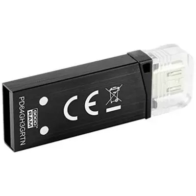 USB флеш накопитель Goodram 64GB Twin Black USB 3.0 (PD64GH3GRTNKR9) - 1 USB флеш накопитель Goodram 64GB Twin Black USB 3.0 (PD64GH3GRTNKR9) - 1