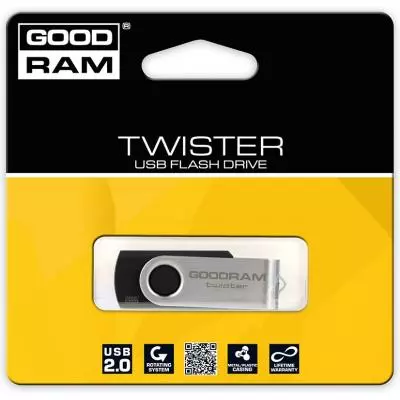 USB флеш накопитель Goodram 128GB Twister Black USB2.0 (PD128GH2GRTSKR9) - 1