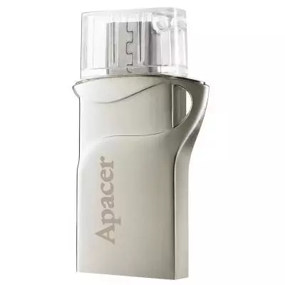 USB флеш накопитель Apacer 32GB AH173 Silver USB 2.0 OTG (AP32GAH173S-1)