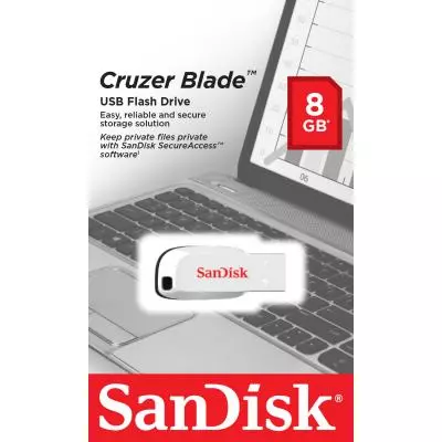 USB флеш накопитель SanDisk 8GB Cruzer Blade White USB 2.0 (SDCZ50C-008G-B35W) - 2 USB флеш накопитель SanDisk 8GB Cruzer Blade White USB 2.0 (SDCZ50C-008G-B35W) - 2