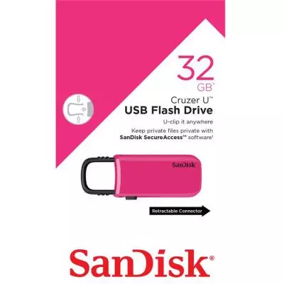 USB флеш накопитель SanDisk 32GB Cruzer U Pink USB 2.0 (SDCZ59-032G-B35PZ) - 3 USB флеш накопитель SanDisk 32GB Cruzer U Pink USB 2.0 (SDCZ59-032G-B35PZ) - 3