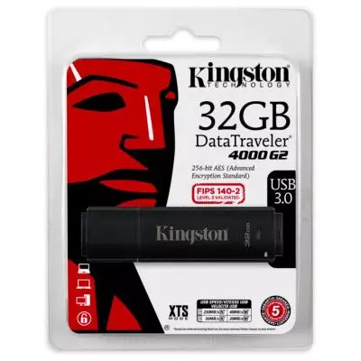 USB флеш накопитель Kingston 32GB DataTraveler 4000 G2 Metal Black USB 3.0 (DT4000G2/32GB) - 5 USB флеш накопитель Kingston 32GB DataTraveler 4000 G2 Metal Black USB 3.0 (DT4000G2/32GB) - 5