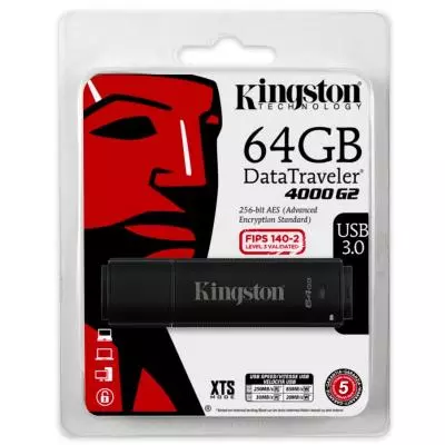 USB флеш накопитель Kingston 64GB DataTraveler 4000 G2 Metal Black USB 3.0 (DT4000G2/64GB) - 5 USB флеш накопитель Kingston 64GB DataTraveler 4000 G2 Metal Black USB 3.0 (DT4000G2/64GB) - 5