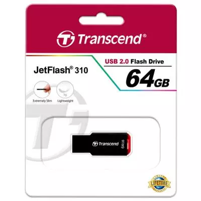 USB флеш накопитель Transcend 64GB JetFlash 310 USB 2.0 (TS64GJF310) - 5 USB флеш накопитель Transcend 64GB JetFlash 310 USB 2.0 (TS64GJF310) - 5