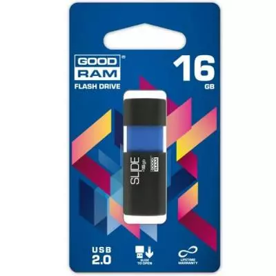 USB флеш накопитель Goodram 16GB SLIDE Blue USB 2.0 (PD16GH2GRSLBR10) - 4
