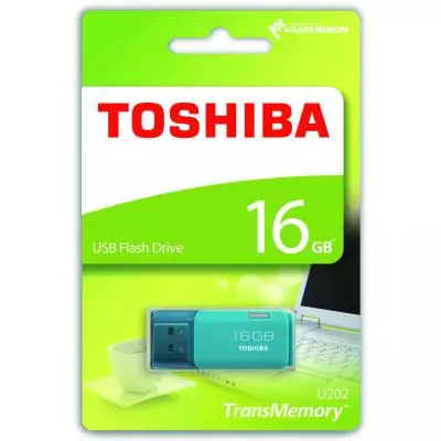 USB флеш накопитель Toshiba 16GB Hayabusa Aqua USB 2.0 (THN-U202L0160E4) - 2 USB флеш накопитель Toshiba 16GB Hayabusa Aqua USB 2.0 (THN-U202L0160E4) - 2