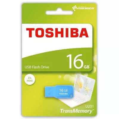 USB флеш накопитель Toshiba 16GB Mikawa Cyan USB 2.0 (THN-U201C0160M4) - 2 USB флеш накопитель Toshiba 16GB Mikawa Cyan USB 2.0 (THN-U201C0160M4) - 2