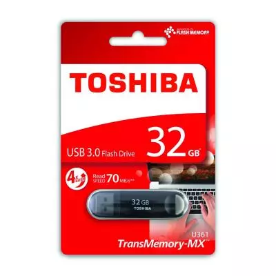 USB флеш накопитель Toshiba 32GB Suzaku Black USB 3.0 (THN-U361K0320M4) - 1 USB флеш накопитель Toshiba 32GB Suzaku Black USB 3.0 (THN-U361K0320M4) - 1