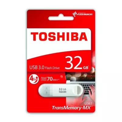 USB флеш накопитель Toshiba 32GB Suzaku White USB 3.0 (THN-U361W0320M4) - 1 USB флеш накопитель Toshiba 32GB Suzaku White USB 3.0 (THN-U361W0320M4) - 1