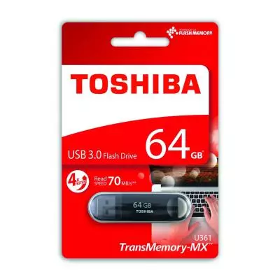 USB флеш накопитель Toshiba 64GB Suzaku Black USB 3.0 (THN-U361K0640M4) - 2 USB флеш накопитель Toshiba 64GB Suzaku Black USB 3.0 (THN-U361K0640M4) - 2