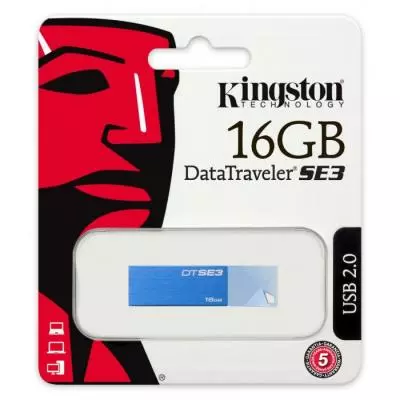 USB флеш накопитель Kingston 16GB DTSE3 Metalic Blue USB 2.0 (KC-U6816-4C1B) - 2 USB флеш накопитель Kingston 16GB DTSE3 Metalic Blue USB 2.0 (KC-U6816-4C1B) - 2