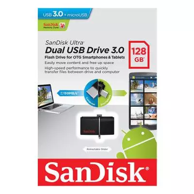 USB флеш накопитель SanDisk 128GB Ultra Dual Drive OTG Black USB 3.0 (SDDD2-128G-G46) - 6 USB флеш накопитель SanDisk 128GB Ultra Dual Drive OTG Black USB 3.0 (SDDD2-128G-G46) - 6