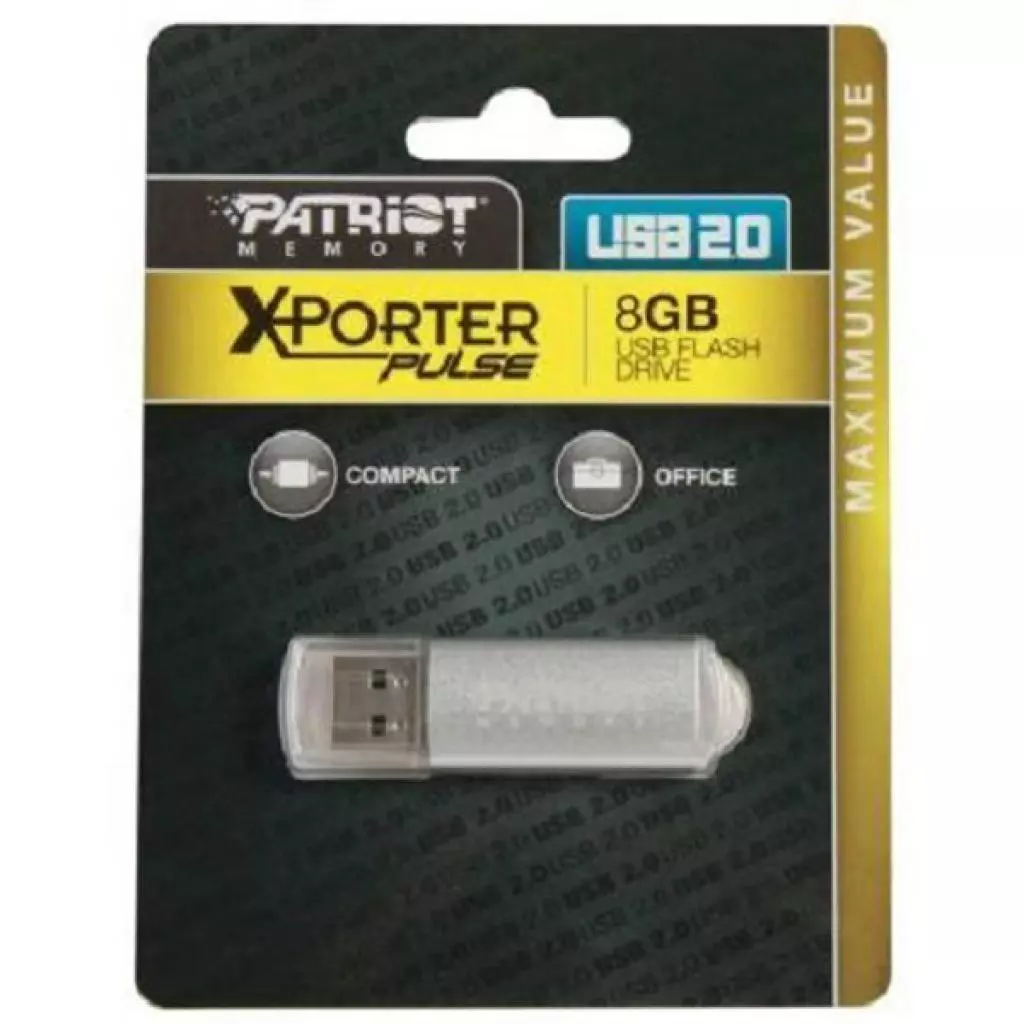 USB флеш накопитель Patriot 8GB XPORTER PULSE USB 2.0 (PSF8GXPPUSB) - 2 USB флеш накопитель Patriot 8GB XPORTER PULSE USB 2.0 (PSF8GXPPUSB) - 2