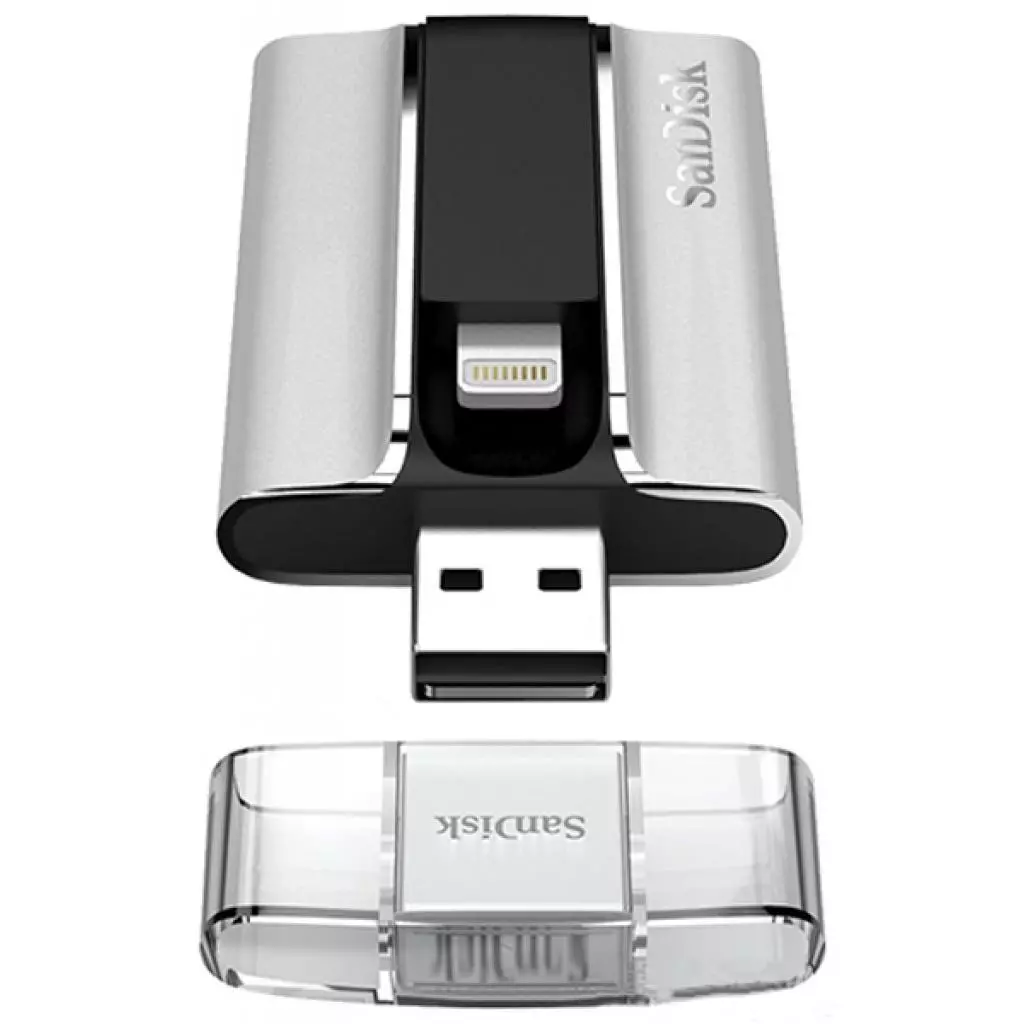 USB флеш накопитель SanDisk 128GB iXpand USB 2.0/Lightning (SDIX-128G-G57) - 7 USB флеш накопитель SanDisk 128GB iXpand USB 2.0/Lightning (SDIX-128G-G57) - 7