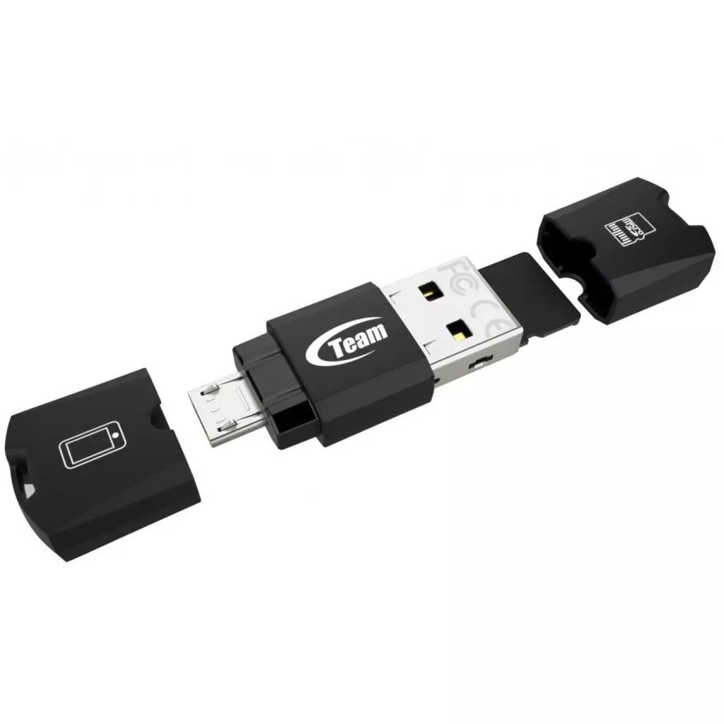 USB флеш накопитель Team 8GB M141 Black USB 2.0 OTG (TUSDH8GCL1036) - 3