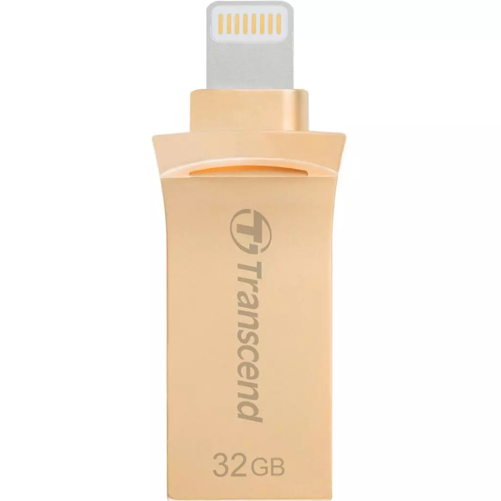 USB флеш накопитель Transcend 32GB JetDrive Go 500 Gold USB 3.1/Lightning (TS32GJDG500G) - 1
