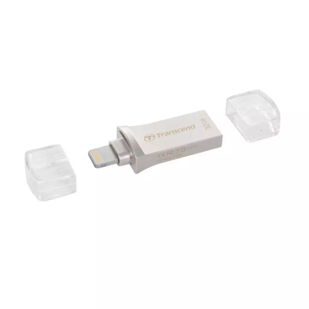 USB флеш накопитель Transcend 32GB JetDrive Go 500 Silver USB 3.1/Lightning (TS32GJDG500S) - 1
