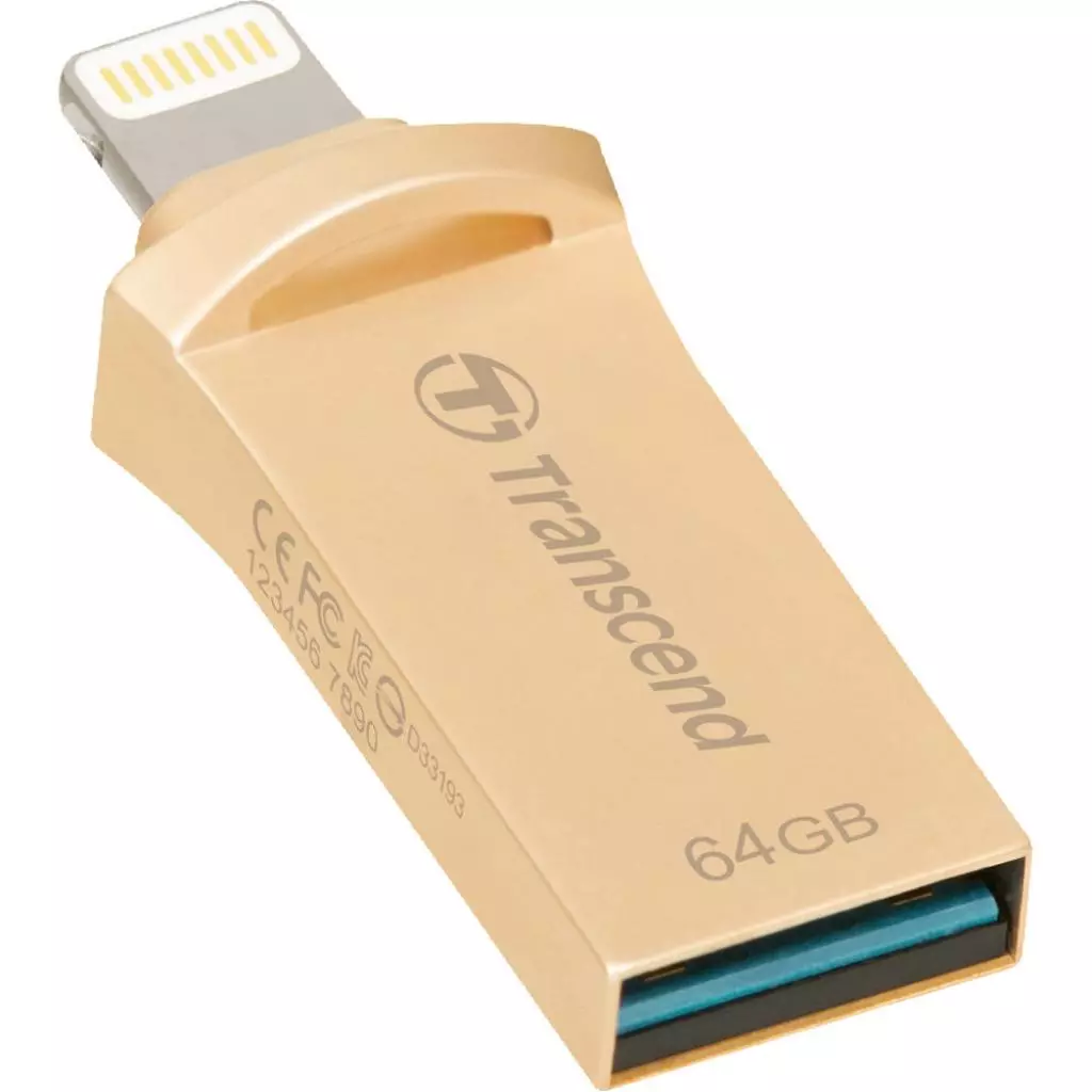 USB флеш накопитель Transcend 64GB JetDrive Go 500 Gold USB 3.1/Lightning (TS64GJDG500G) - 4