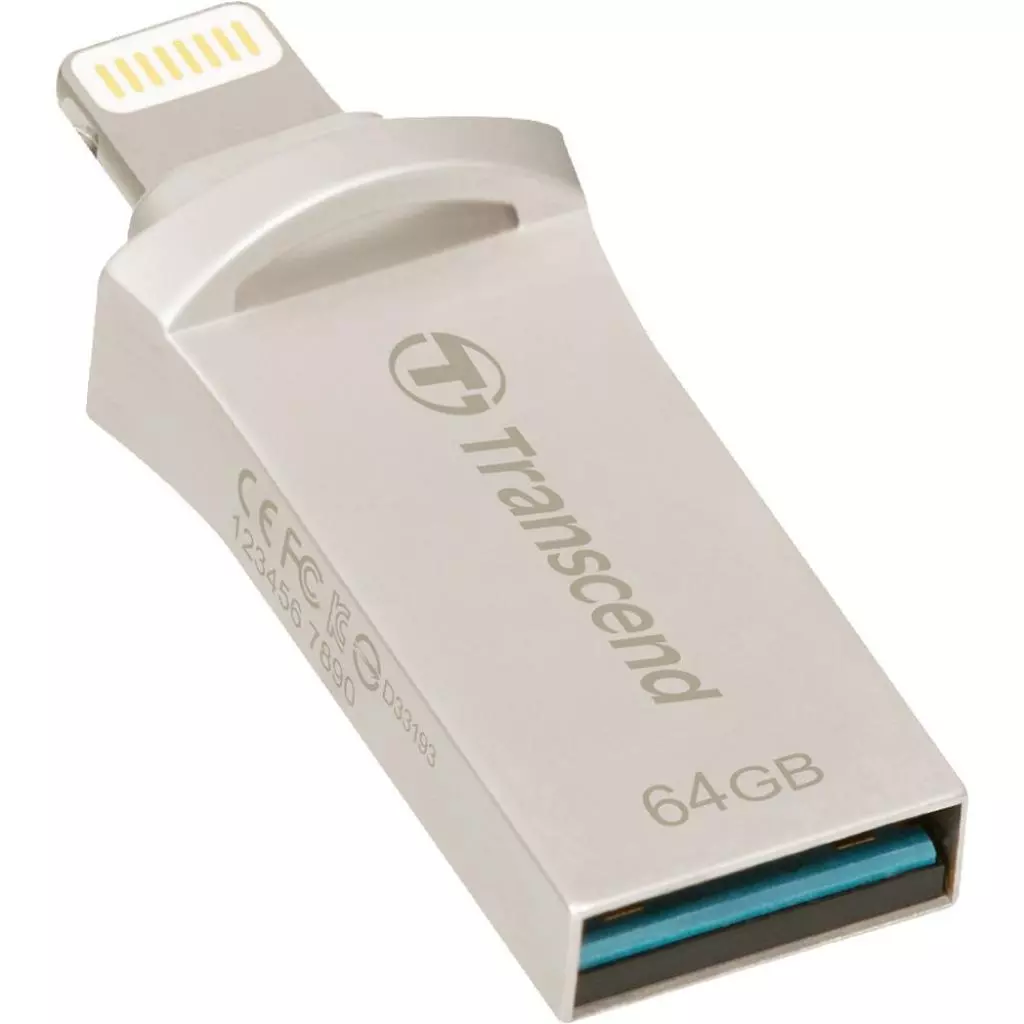 USB флеш накопитель Transcend 64GB JetDrive Go 500 Silver USB 3.1/Lightning (TS64GJDG500S) - 2 USB флеш накопитель Transcend 64GB JetDrive Go 500 Silver USB 3.1/Lightning (TS64GJDG500S) - 2