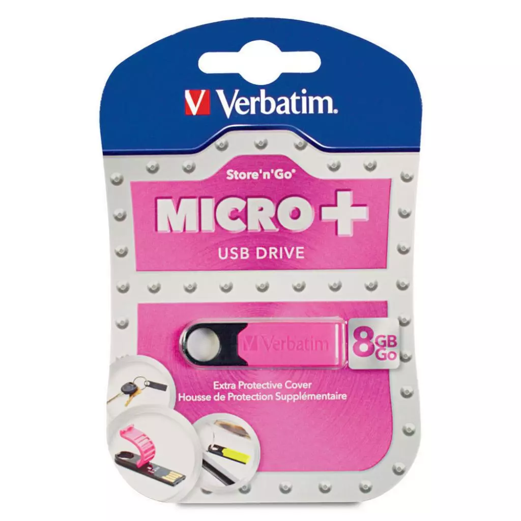 USB флеш накопитель Verbatim 8GB Micro+ Hot Pink USB 2.0 (97757) - 4 USB флеш накопитель Verbatim 8GB Micro+ Hot Pink USB 2.0 (97757) - 4