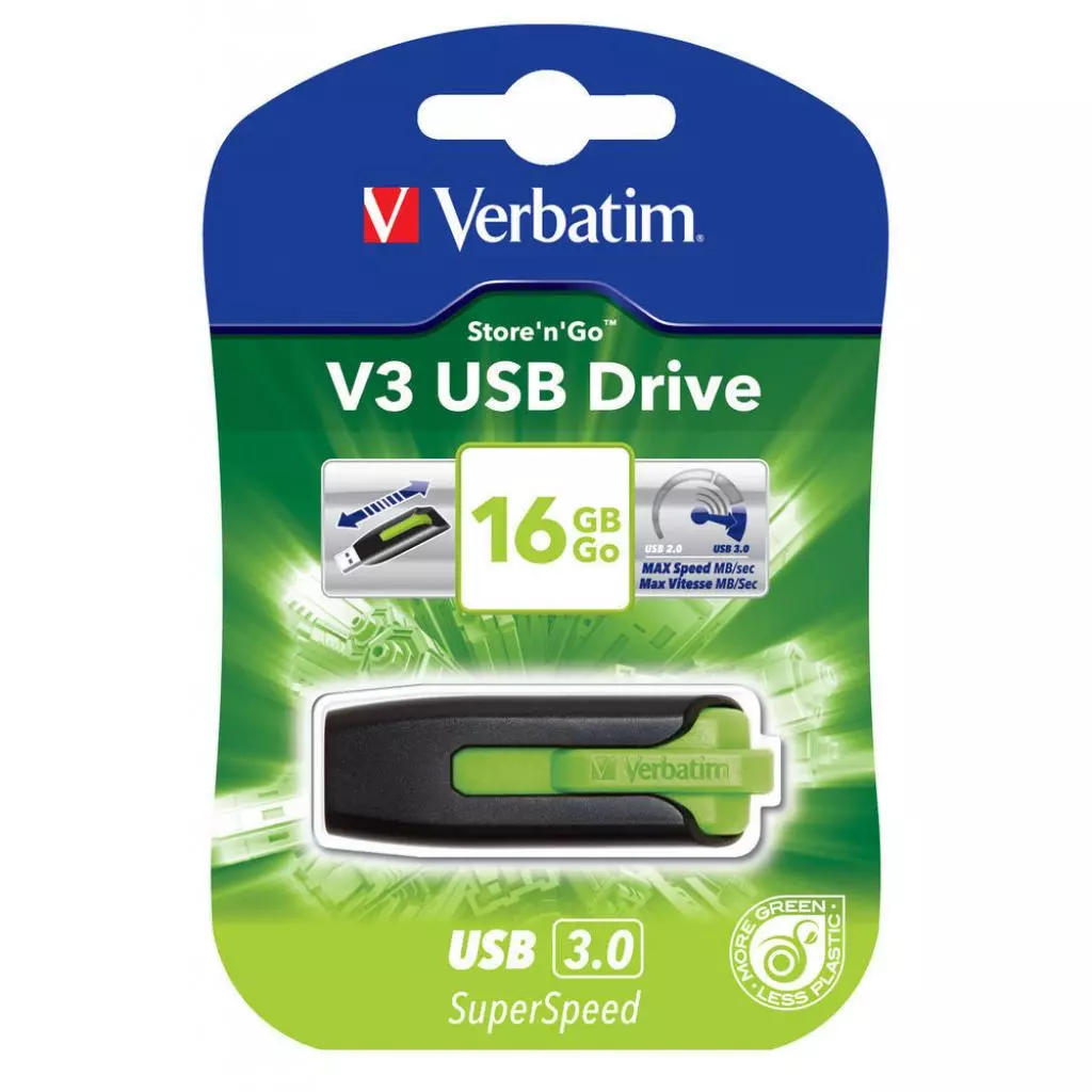 USB флеш накопитель Verbatim 16GB SuperSpeed Eucalyptus Green USB 3.0 (49177) - 4 USB флеш накопитель Verbatim 16GB SuperSpeed Eucalyptus Green USB 3.0 (49177) - 4