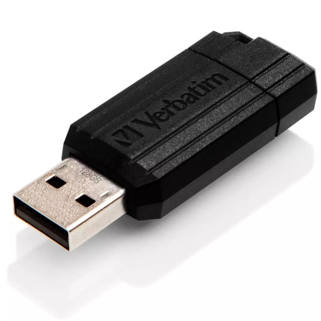 USB флеш накопитель Verbatim 128GB PinStripe Black USB 2.0 (49071) - 3 USB флеш накопитель Verbatim 128GB PinStripe Black USB 2.0 (49071) - 3
