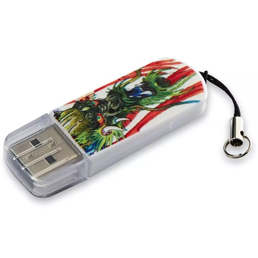 USB флеш накопитель Verbatim 8GB STORE'N'GO MINI TATTOO DRAGON USB 2.0 (49884)