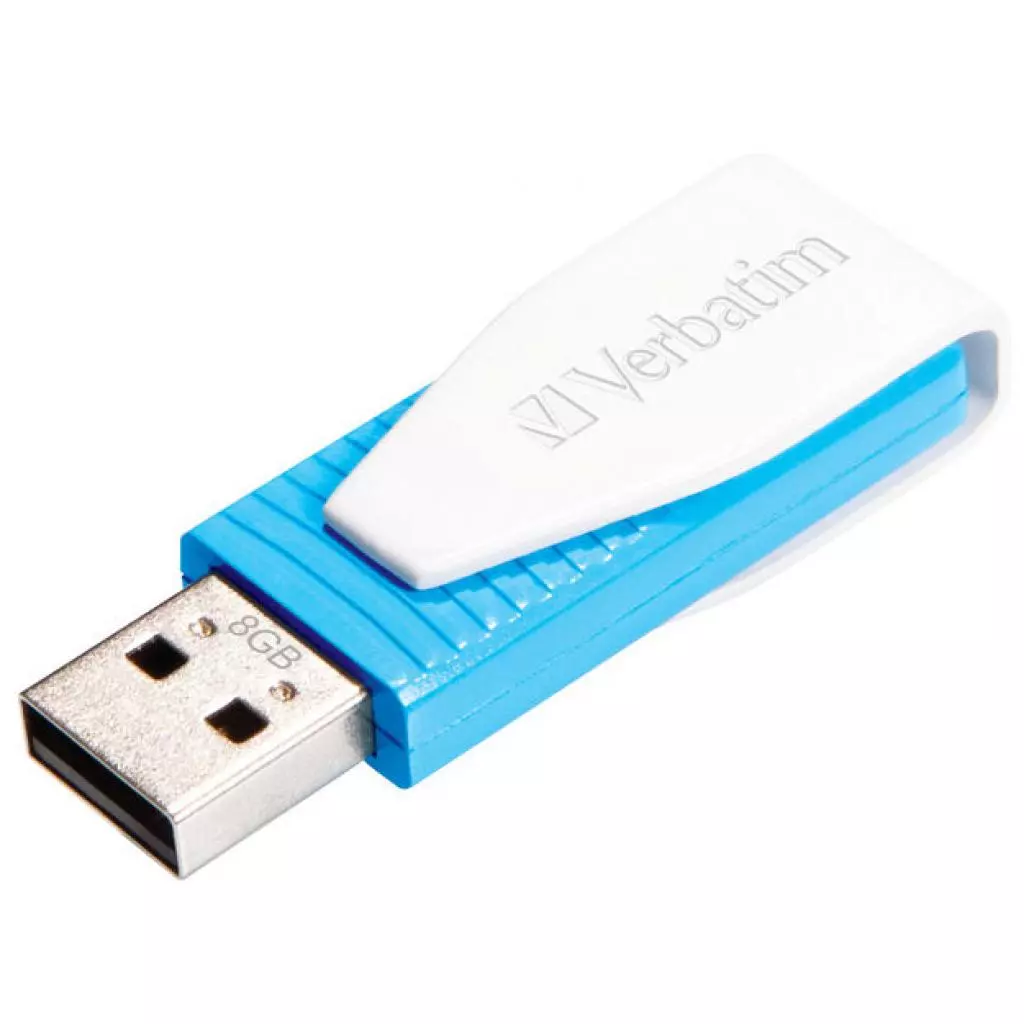 USB флеш накопитель Verbatim 8GB STORE'N'GO SWIVEL BLUE USB 2.0 (49812) - 4 USB флеш накопитель Verbatim 8GB STORE'N'GO SWIVEL BLUE USB 2.0 (49812) - 4